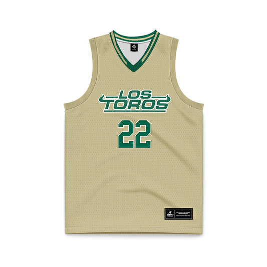 USF - NCAA Women's Basketball : Lee Teichman - Cream Basketball Jersey-0