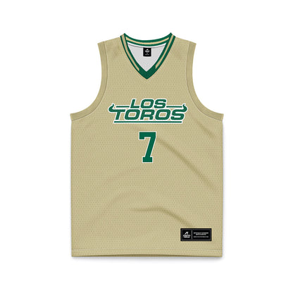 USF - NCAA Women's Basketball : Lana Vukcevic - Cream Basketball Jersey-0