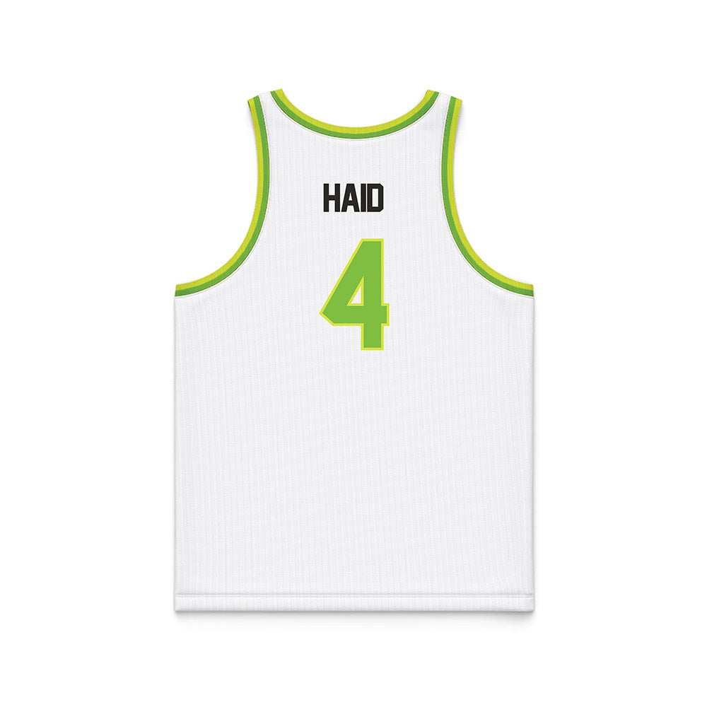 USF - NCAA Men's Basketball : Devin Haid - White Basketball Jersey-1