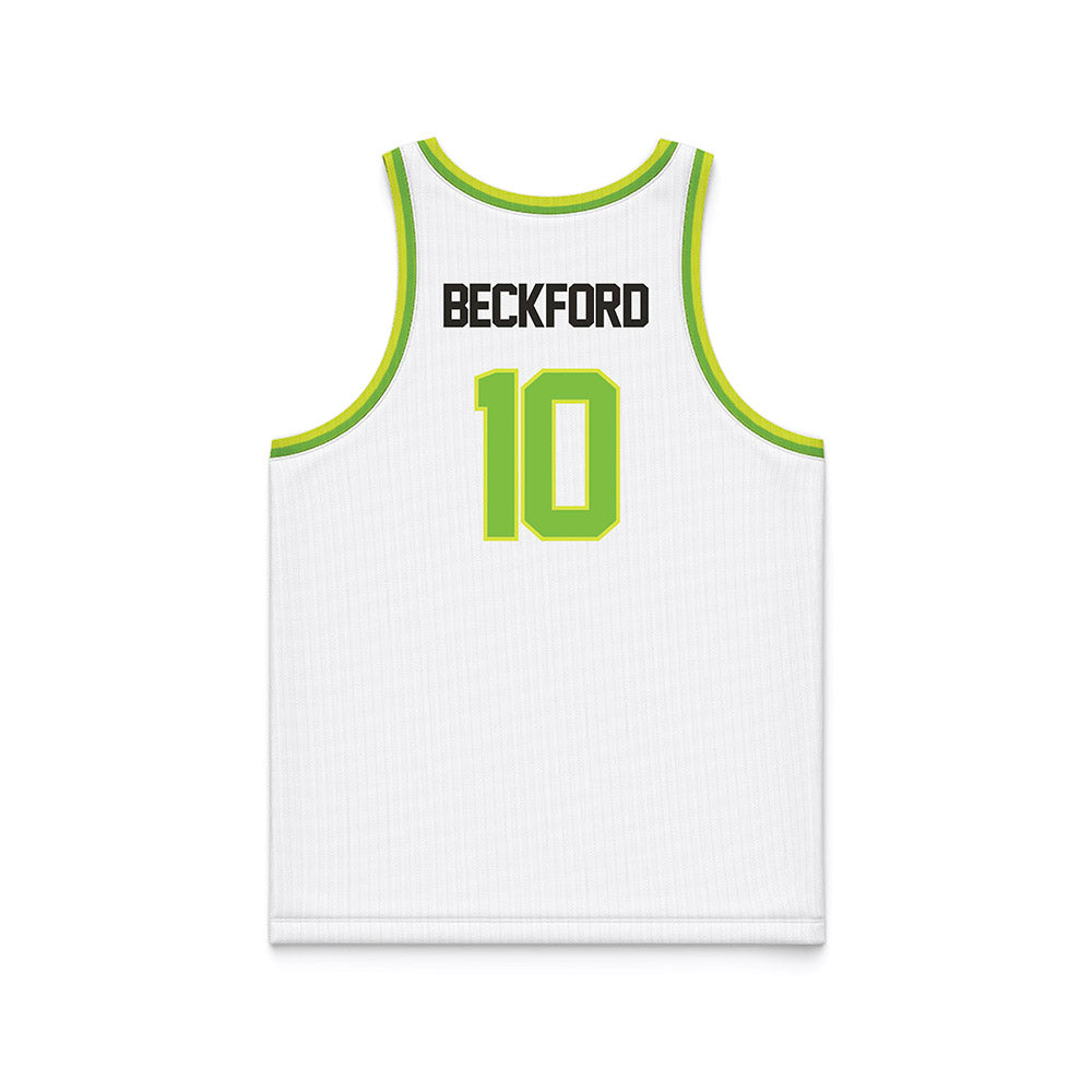 USF - NCAA Men's Basketball : Tristan Beckford - White Basketball Jersey-1