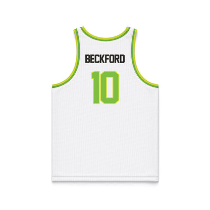 USF - NCAA Men's Basketball : Tristan Beckford - White Basketball Jersey-1