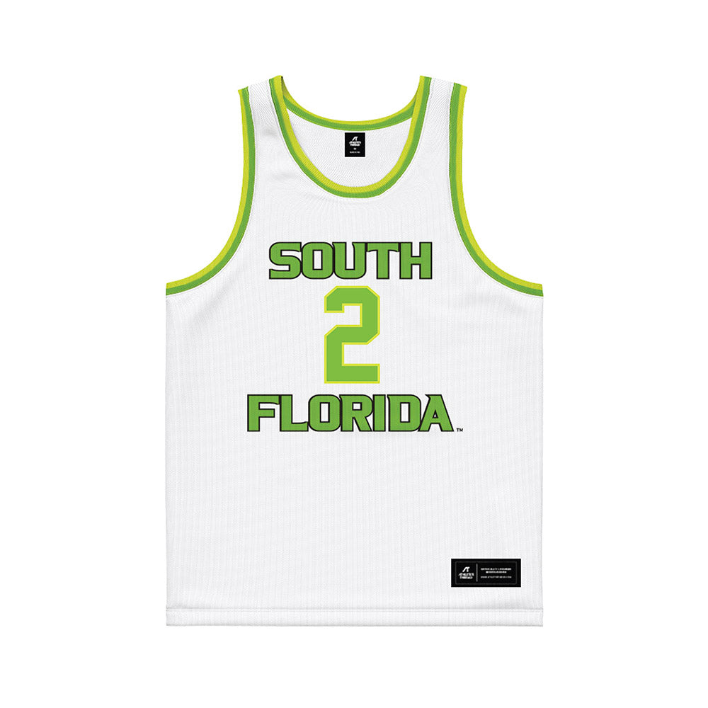 USF - NCAA Men's Basketball : Wes Enis - White Basketball Jersey-0
