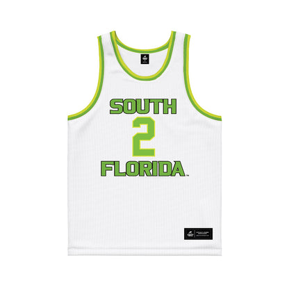 USF - NCAA Men's Basketball : Wes Enis - White Basketball Jersey-0