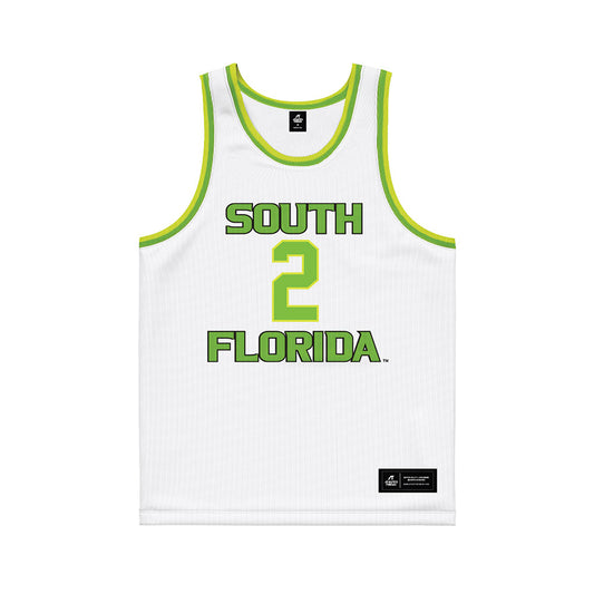 USF - NCAA Men's Basketball : Wes Enis - White Basketball Jersey-0