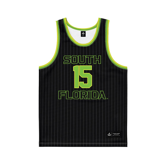 USF - NCAA Men's Basketball : Onyx Nnani - Green Basketball Jersey-0