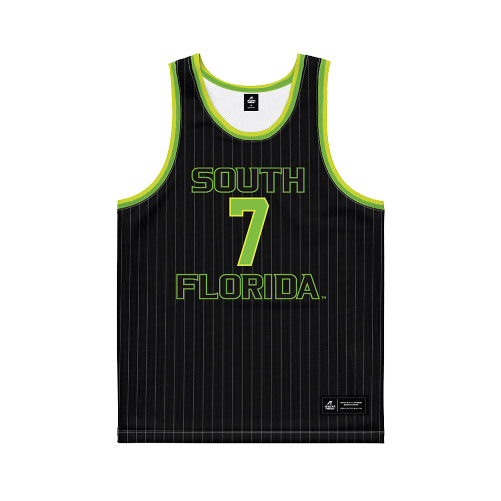 USF - NCAA Men's Basketball : Jayden Johnson - Green Basketball Jersey-0