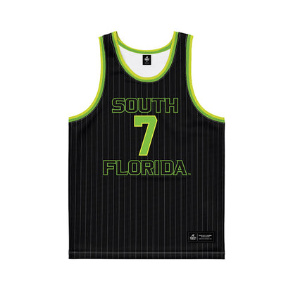 USF - NCAA Men's Basketball : Jayden Johnson - Green Basketball Jersey-0