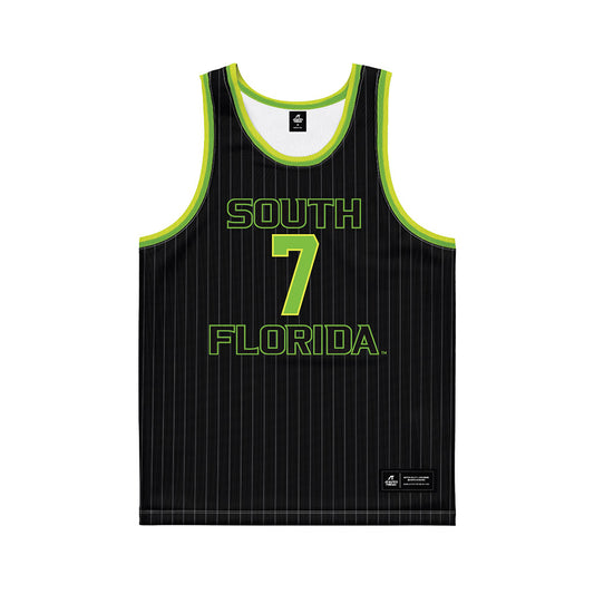 USF - NCAA Men's Basketball : Jayden Johnson - Green Basketball Jersey-0