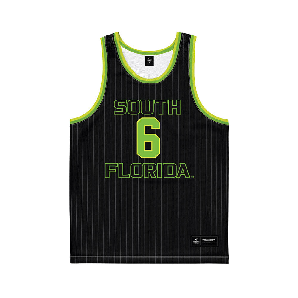 USF - NCAA Men's Basketball : Daimion Collins - Green Basketball Jersey-0