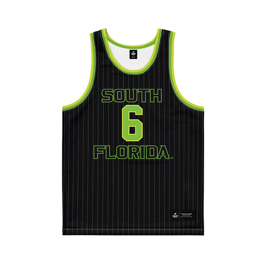USF - NCAA Men's Basketball : Daimion Collins - Green Basketball Jersey-0