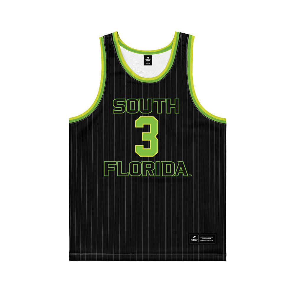 USF - NCAA Men's Basketball : Isaiah Jones - Green Basketball Jersey-0