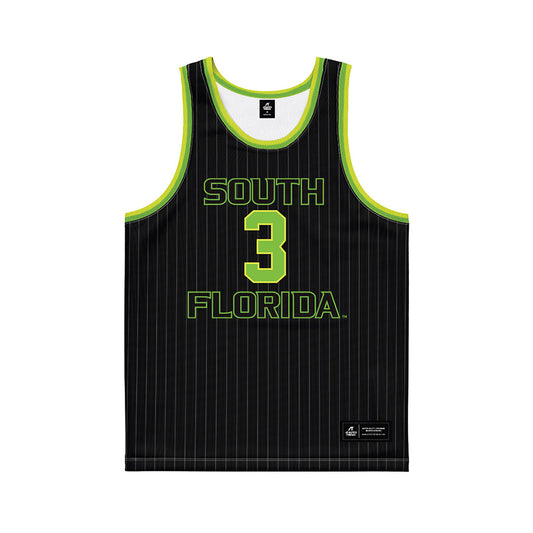 USF - NCAA Men's Basketball : Isaiah Jones - Green Basketball Jersey-0