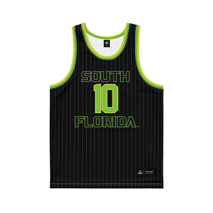 USF - NCAA Men's Basketball : Tristan Beckford - Green Basketball Jersey-0