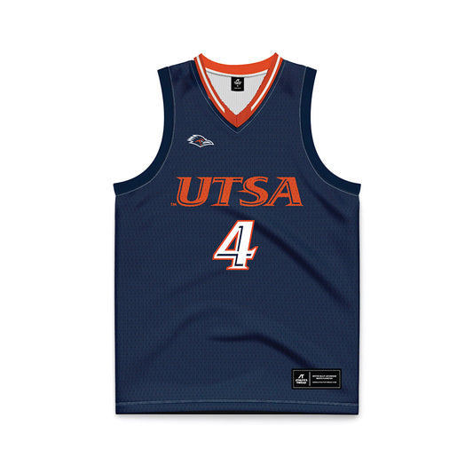 UTSA - NCAA Men's Basketball : Brent Moss - Navy Basketball Jersey-0