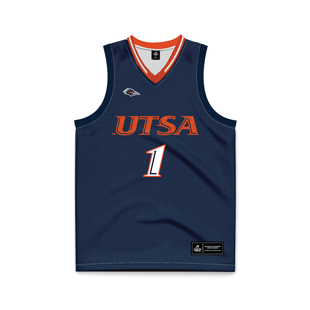 UTSA - NCAA Men's Basketball : Amir Spears - Navy Basketball Jersey-0