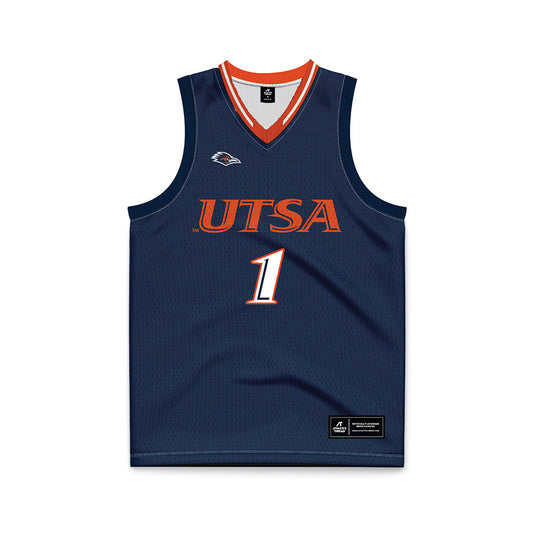 UTSA - NCAA Men's Basketball : Amir Spears - Navy Basketball Jersey-0