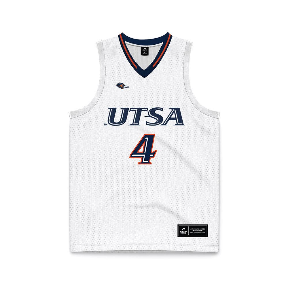 UTSA - NCAA Men's Basketball : Brent Moss - White Basketball Jersey-0