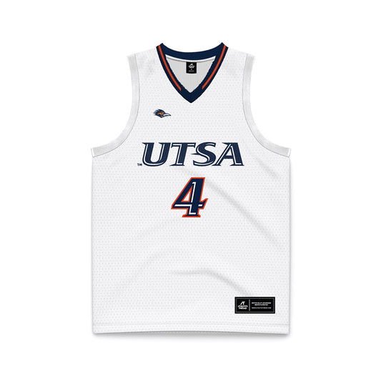 UTSA - NCAA Men's Basketball : Brent Moss - White Basketball Jersey-0