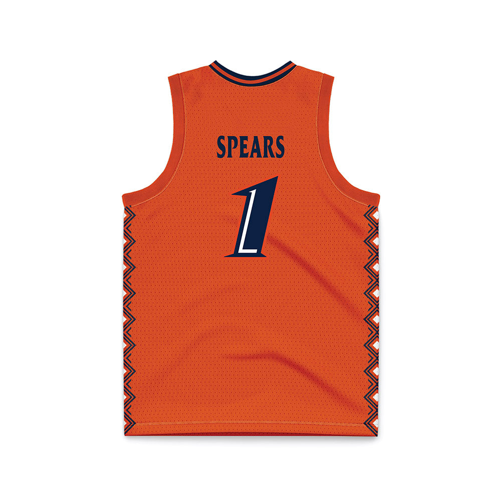 UTSA - NCAA Men's Basketball : Amir Spears - Orange Basketball Jersey-1