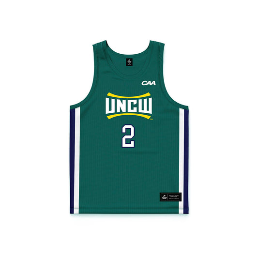 UNC Wilmington - NCAA Women's Basketball : Paige Smith - Teal Basketball Jersey-0