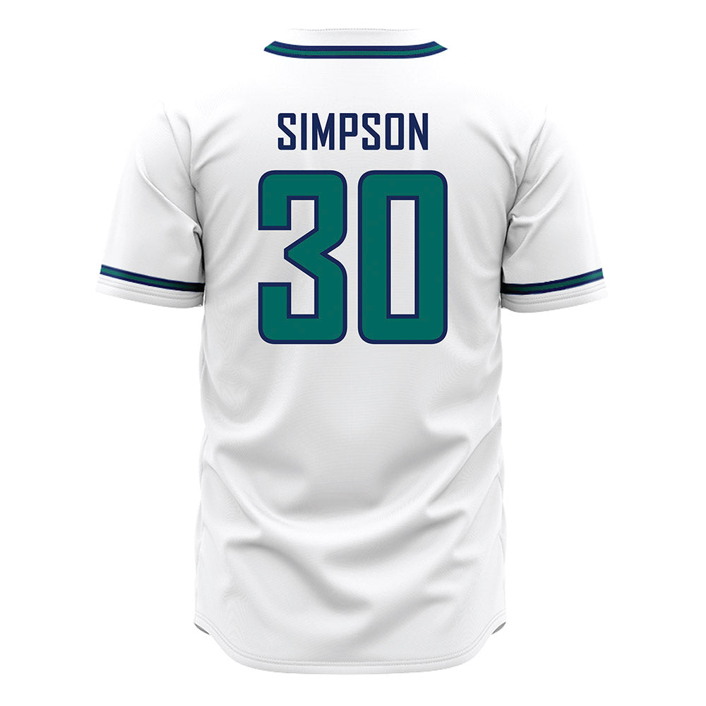 UNC Wilmington - NCAA Baseball : Micah Simpson - White Jersey-1