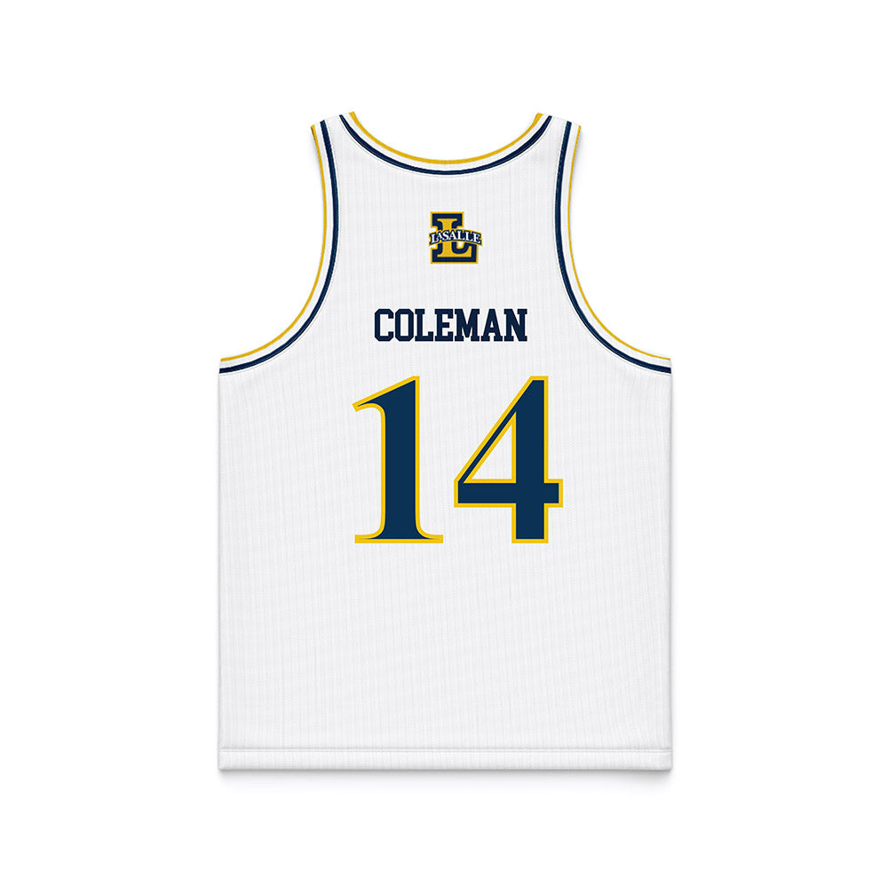 La Salle - NCAA Women's Basketball : Emilia Coleman - White Basketball Jersey-1