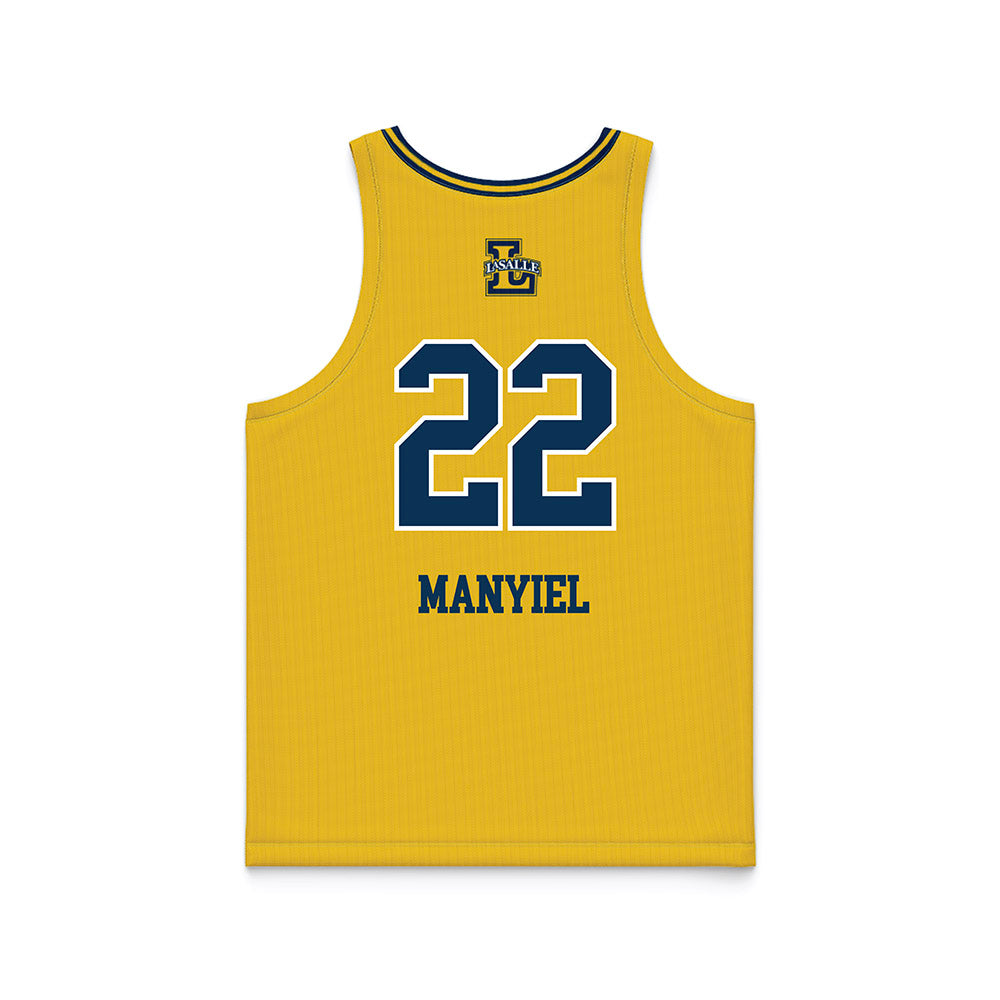La Salle - NCAA Women's Basketball : Yar Manyiel - Gold Basketball Jersey-1