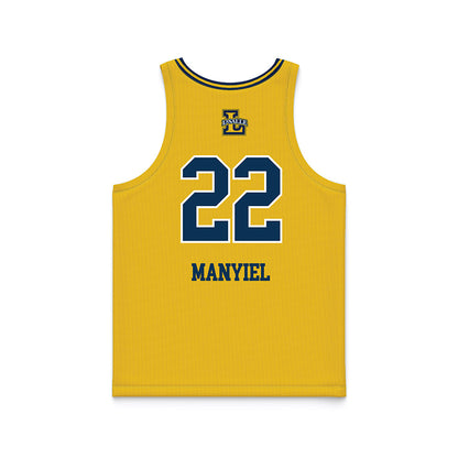La Salle - NCAA Women's Basketball : Yar Manyiel - Gold Basketball Jersey-1