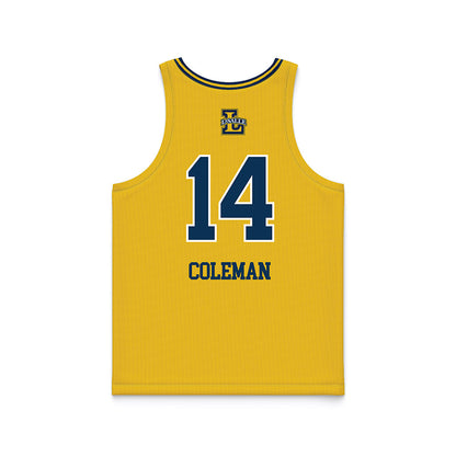 La Salle - NCAA Women's Basketball : Emilia Coleman - Gold Basketball Jersey-1