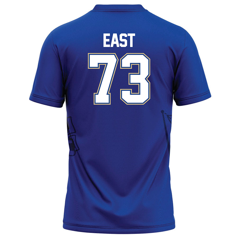 Tulsa - NCAA Football : Cam East - Blue Football Jersey-1