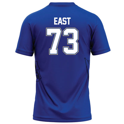 Tulsa - NCAA Football : Cam East - Blue Football Jersey-1