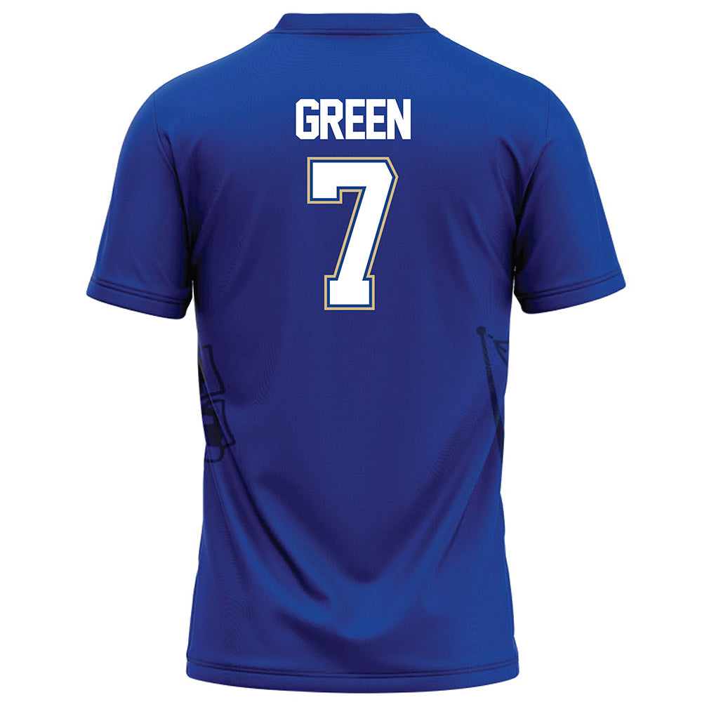 Tulsa - NCAA Football : Elijah Green - Blue Football Jersey-1