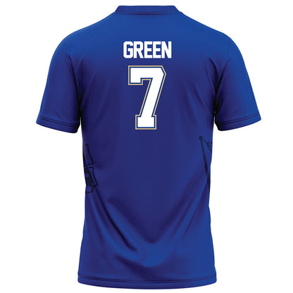 Tulsa - NCAA Football : Elijah Green - Blue Football Jersey-1