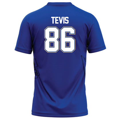 Tulsa - NCAA Football : Luke Tevis - Blue Football Jersey-1