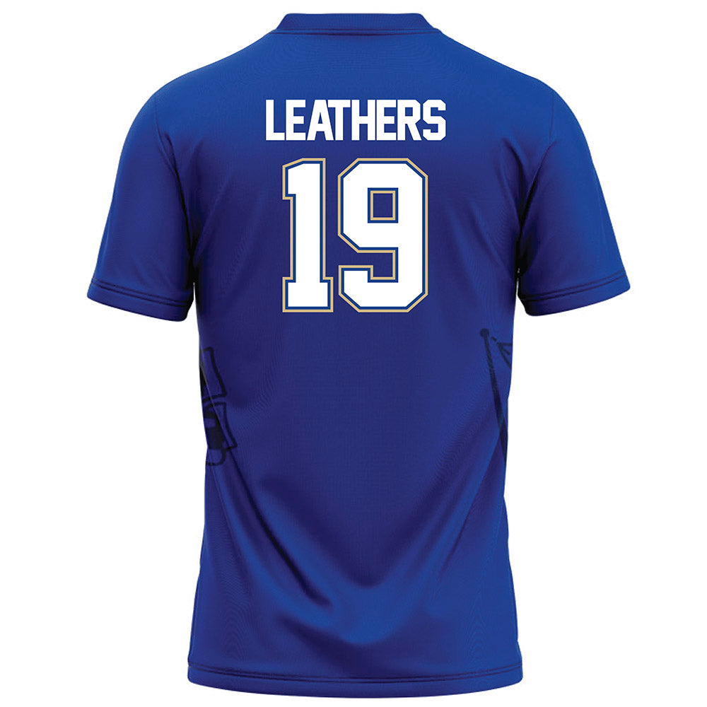 Tulsa - NCAA Football : Rylan Leathers - Blue Football Jersey-1