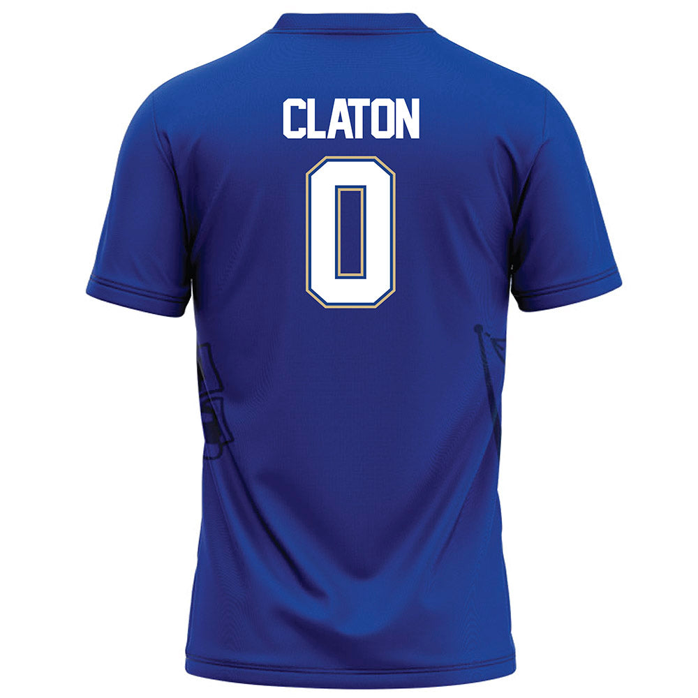 Tulsa - NCAA Football : Zach Claton - Blue Football Jersey-1