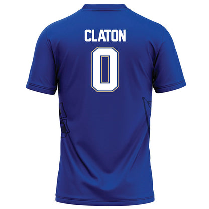 Tulsa - NCAA Football : Zach Claton - Blue Football Jersey-1