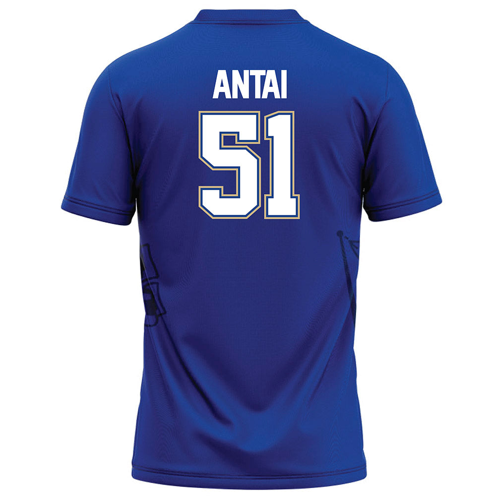 Tulsa - NCAA Football : Javion Antai - Blue Football Jersey-1