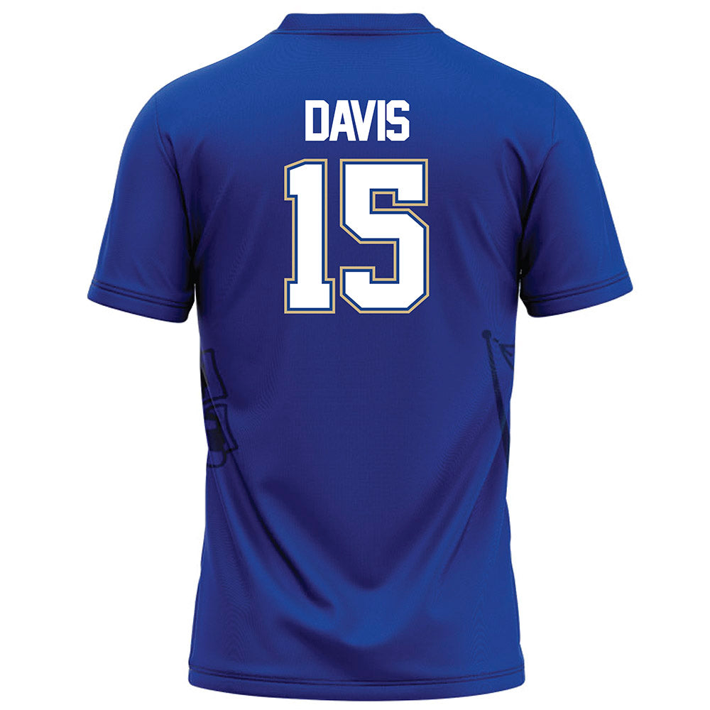 Tulsa - NCAA Football : Thomas Davis - Blue Football Jersey-1