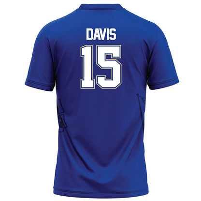 Tulsa - NCAA Football : Thomas Davis - Blue Football Jersey-1