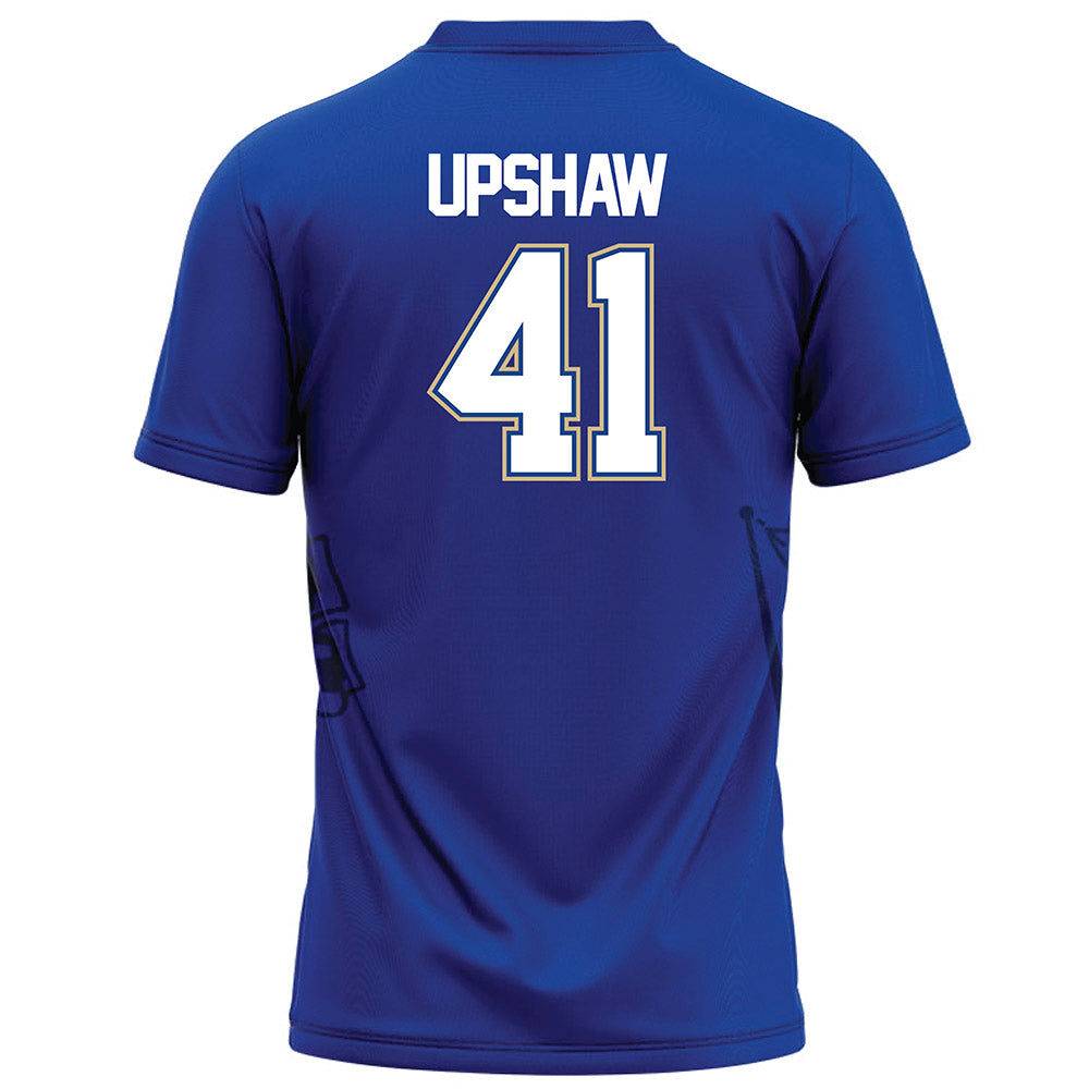 Tulsa - NCAA Football : Will Upshaw - Blue Football Jersey-1