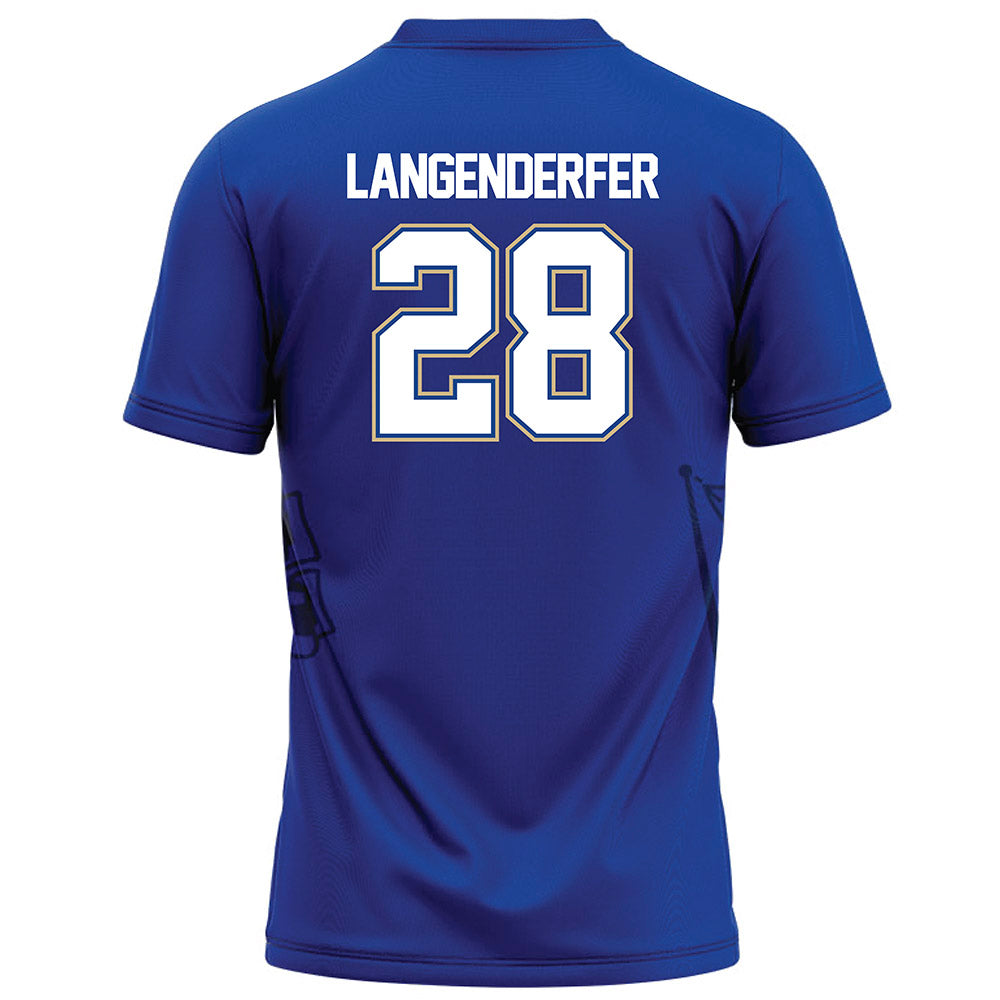 Tulsa - NCAA Football : Carter Langenderfer - Blue Football Jersey-1
