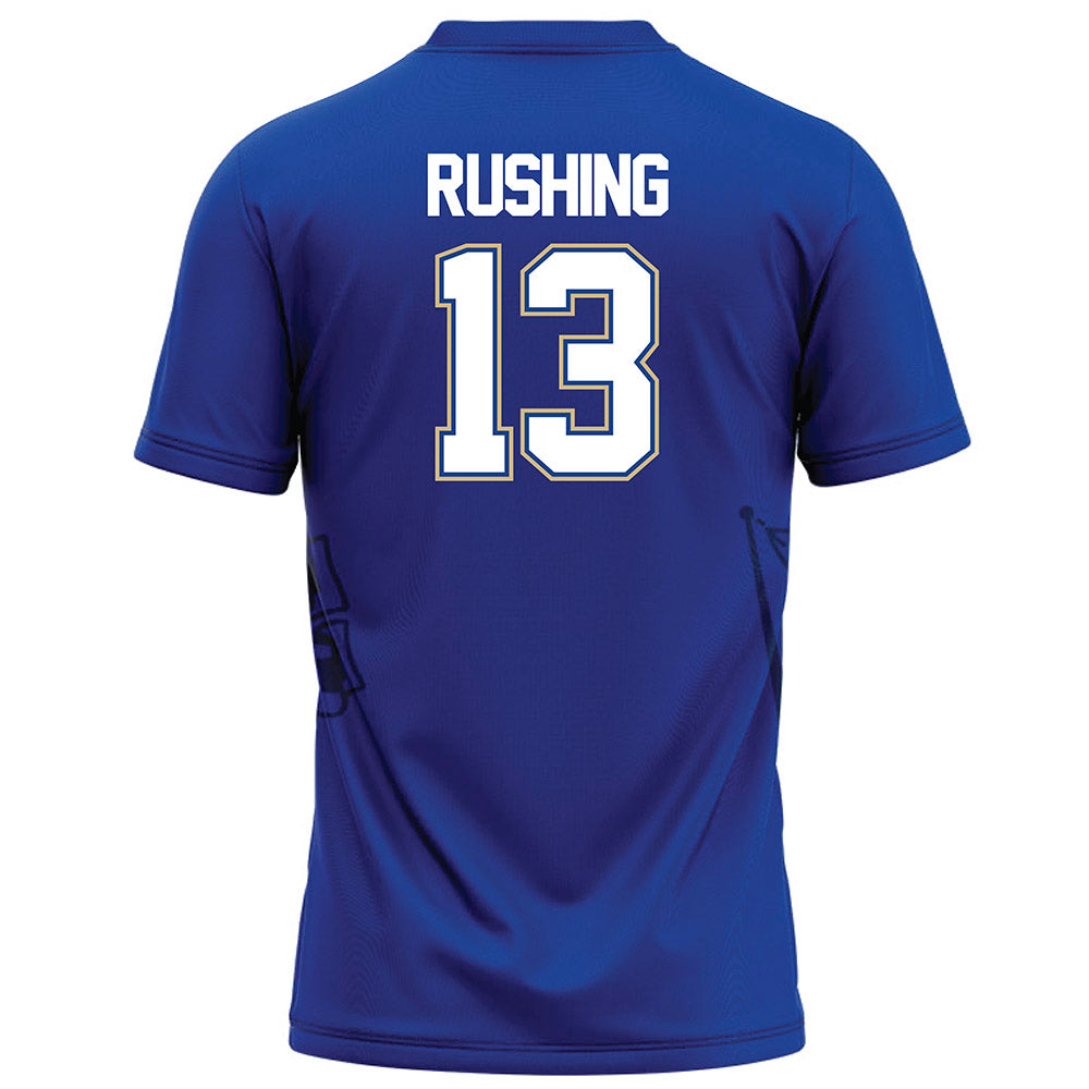 Tulsa - NCAA Football : Joshua Rushing - Blue Football Jersey-1