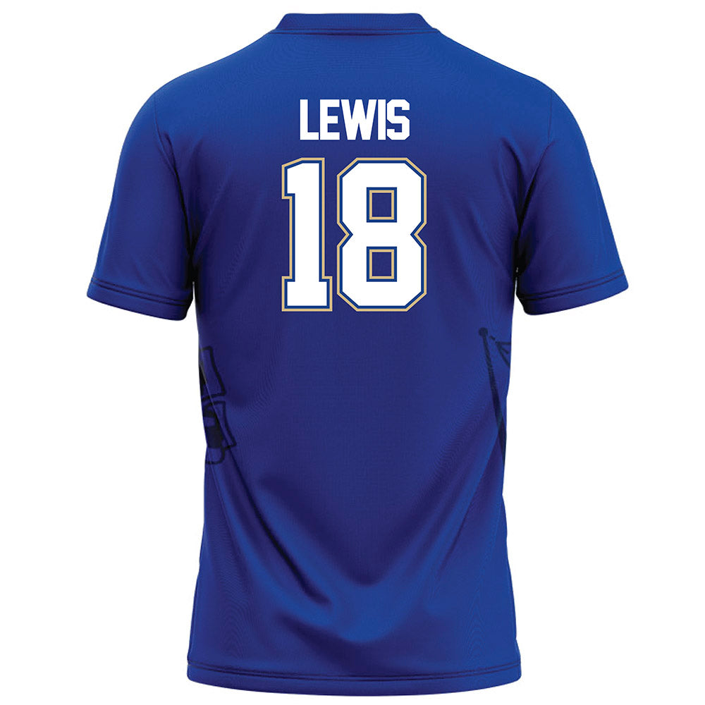 Tulsa - NCAA Football : Cj Lewis - Blue Football Jersey-1