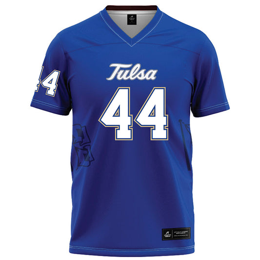 Tulsa - NCAA Football : Kadin Fossung - Blue Football Jersey-0
