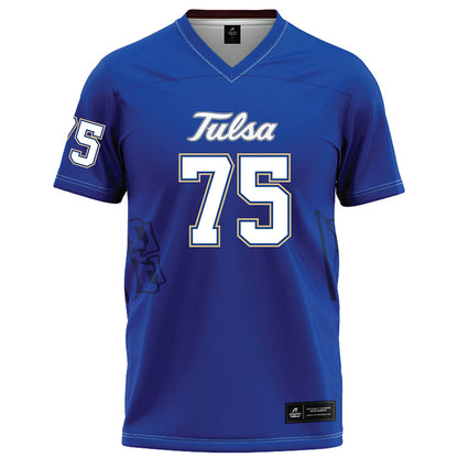 Tulsa - NCAA Football : Evan Mcclure - Blue Football Jersey-0