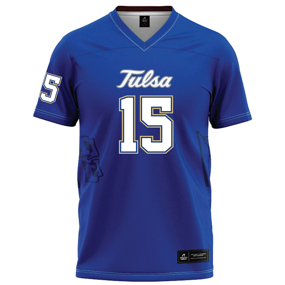 Tulsa - NCAA Football : Thomas Davis - Blue Football Jersey-0