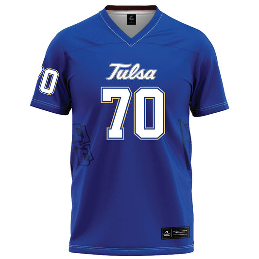 Tulsa - NCAA Football : Alan Pond - Blue Football Jersey-0
