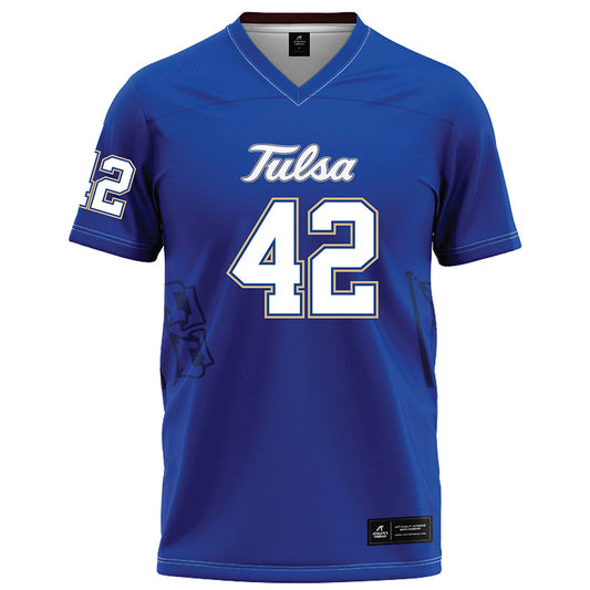 Tulsa - NCAA Football : Aidan Fedigan - Blue Football Jersey-0