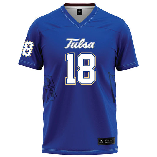 Tulsa - NCAA Football : Cj Lewis - Blue Football Jersey-0